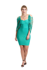 Ladder Sleeve Bodycon Dress