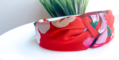 RED SATIN CLOTH HEADBAND