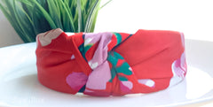 RED SATIN CLOTH HEADBAND