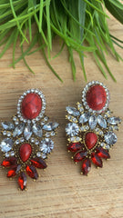 Rhinestone stone earrings