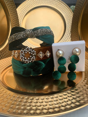Holiday Looks. 4 pieces set:  3 headband 1 pair of earring