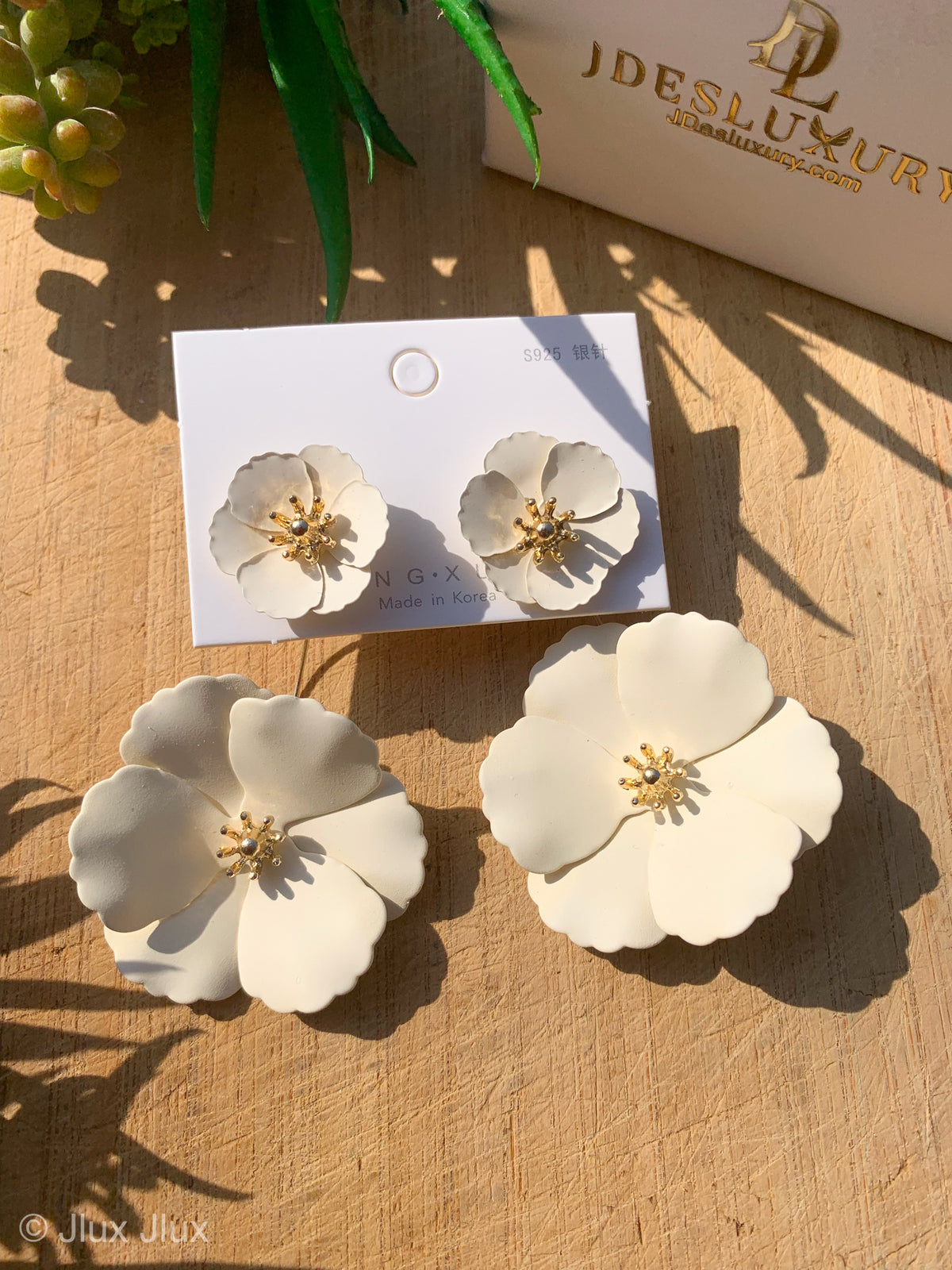FLORAL PLATING EARRINGS