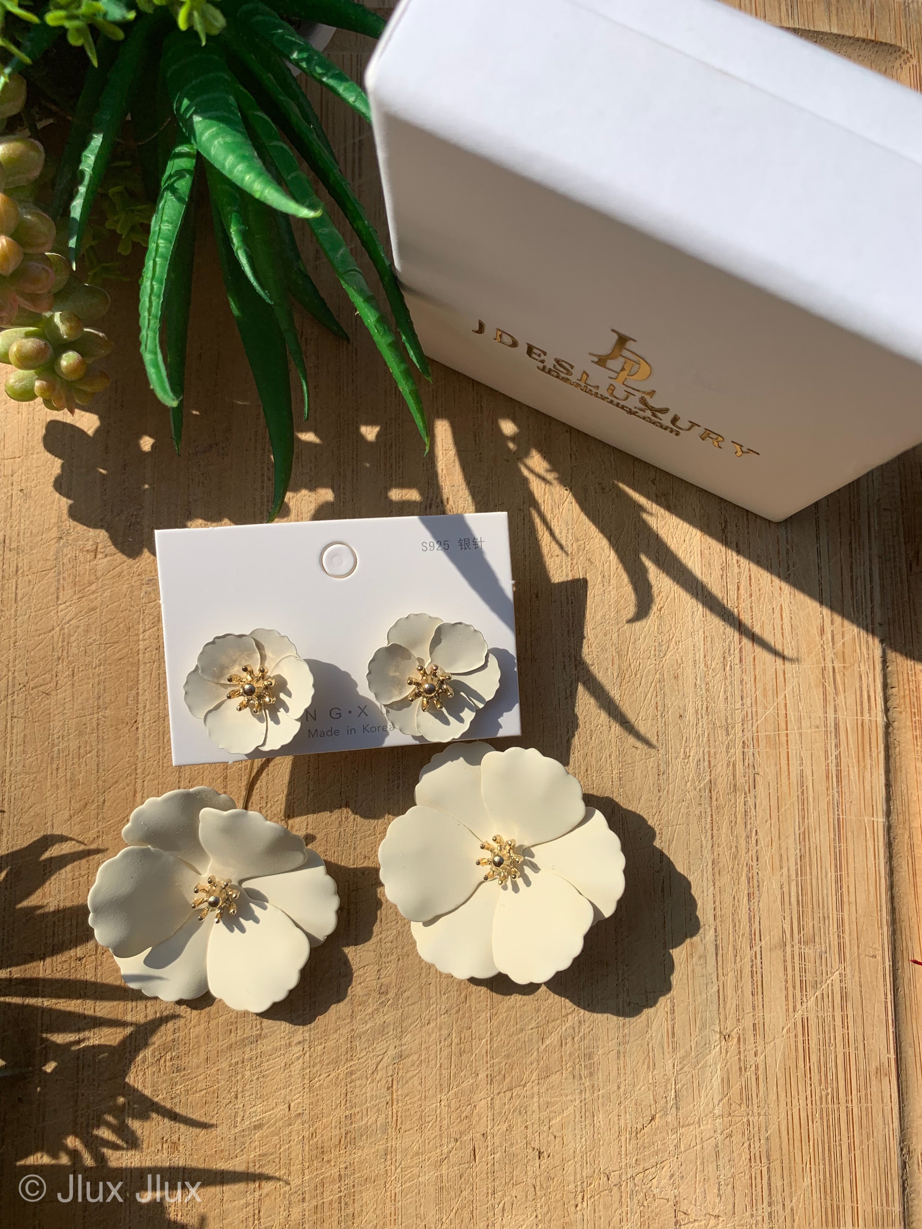 FLORAL PLATING EARRINGS