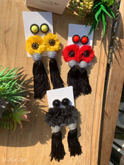 VACA FLOWER EARRINGS - YELLOW