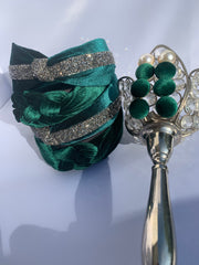 4 pieces set. 3 headbandnd. 1 pair of earring