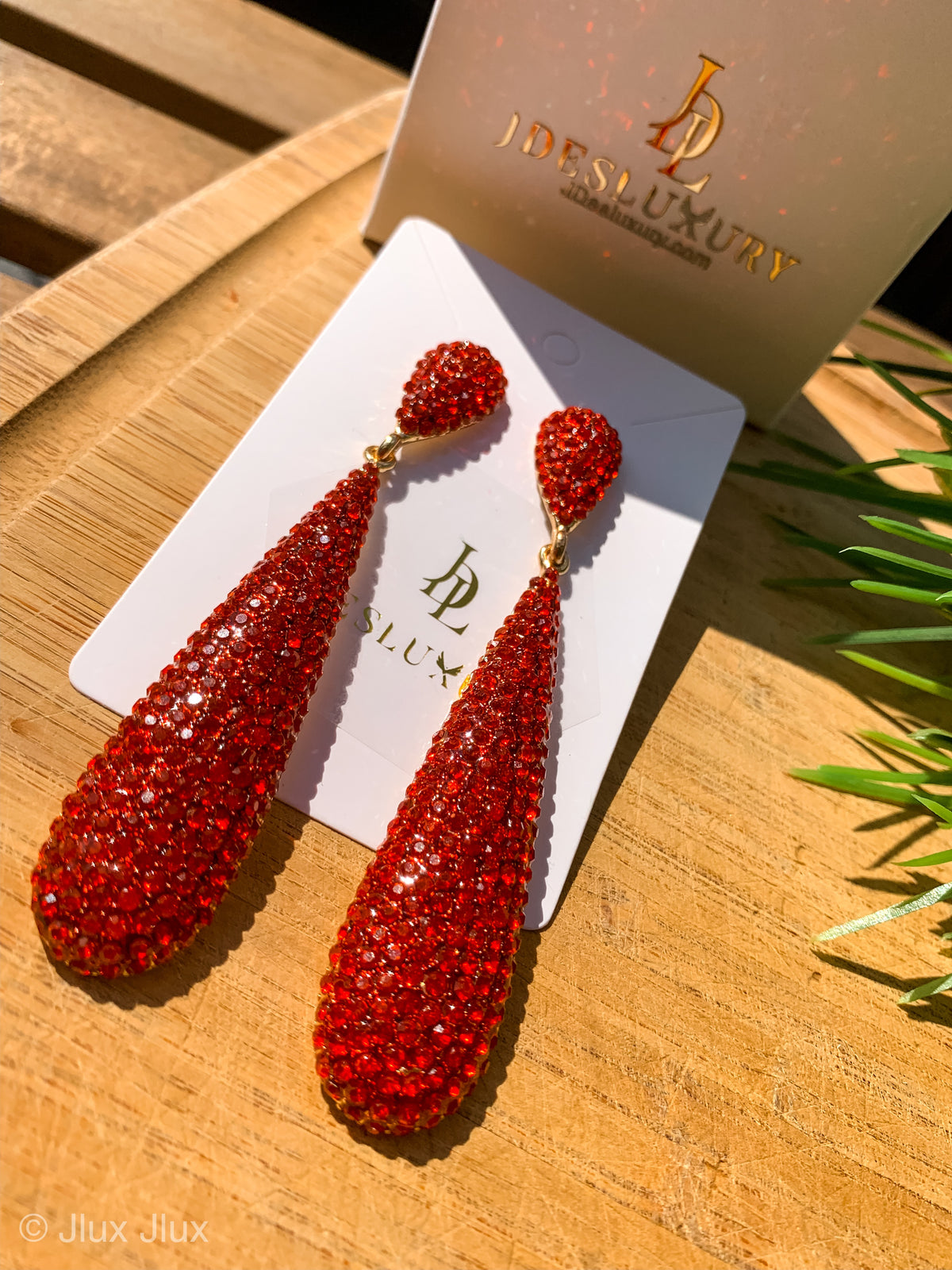 RHINESTONE PAVE TEARDROP EARRING