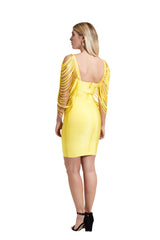 Ladder Sleeve Bodycon Dress