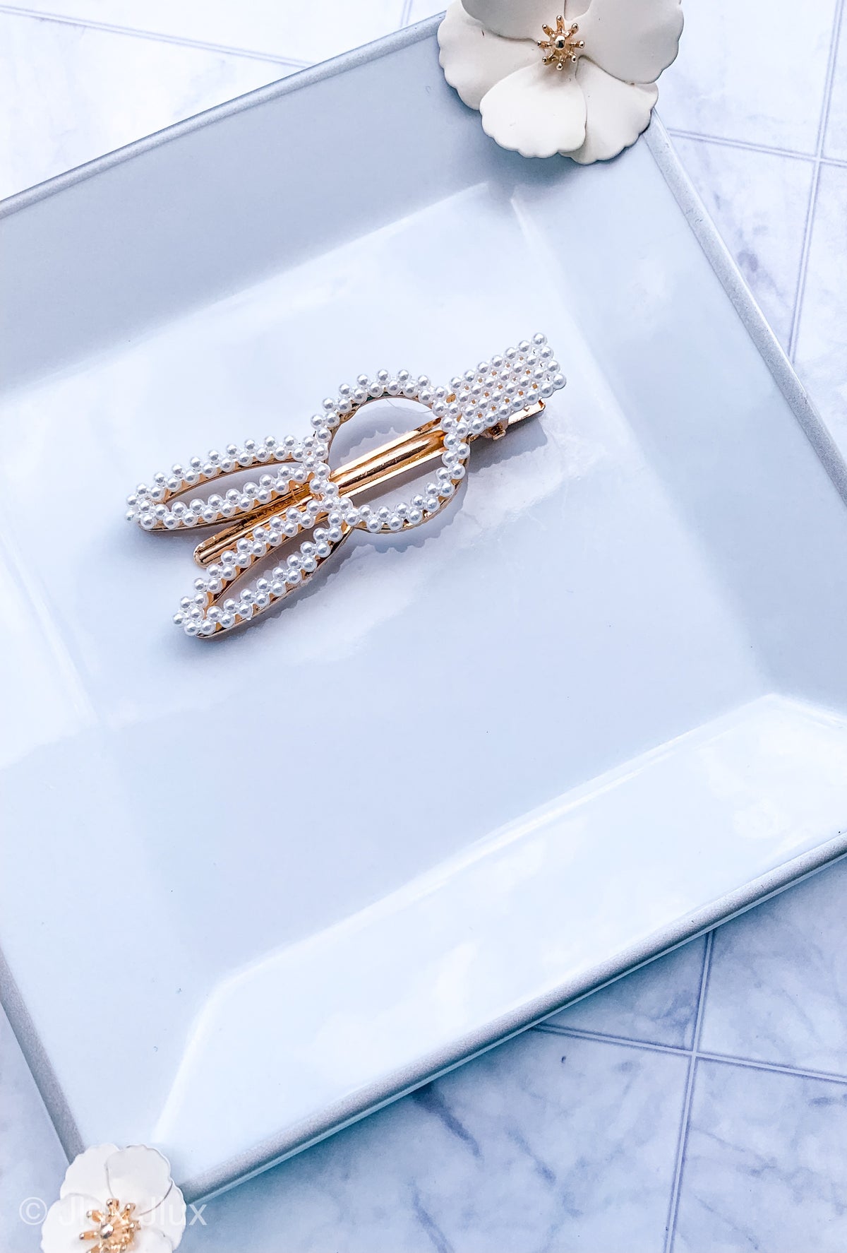 PEARL HAIR CLIP - LIGHT BEIGE