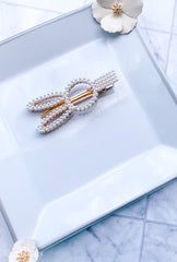 PEARL HAIR CLIP - LIGHT BEIGE