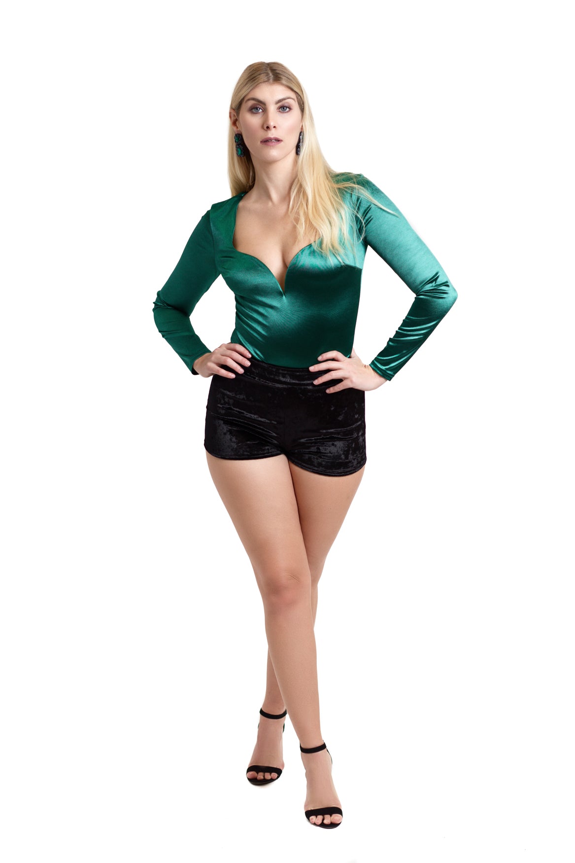 Satin Long Sleeve BodySuit