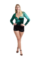 Satin Long Sleeve BodySuit