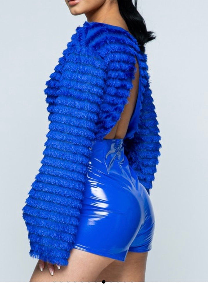 Stretch Vinyl Romper Set